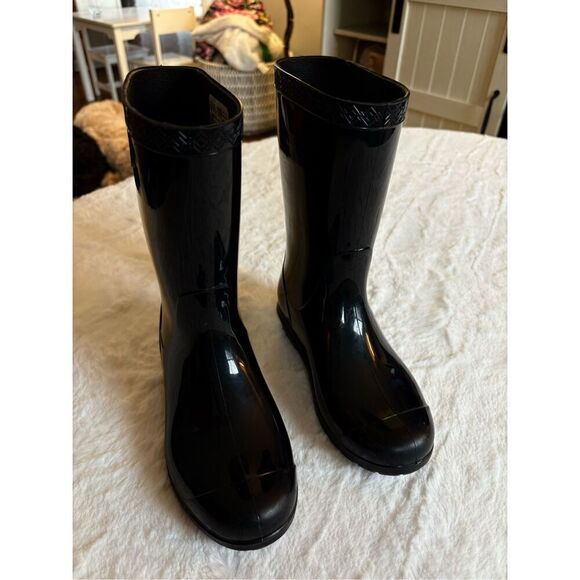 Ugg Black Rain Boots Size 13C - Picture 7 of 7
